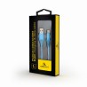 CABLU alimentare si date GEMBIRD, pt. smartphone, USB 2.0 (T) la Lightning (T), 1m, premium, cablu cu impletire din bumbac, alba