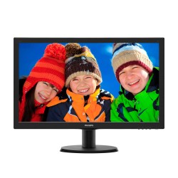 MONITOR PHILIPS 23.6", home, office, TN, Full HD (1920 x 1080), Wide, 250 cd/mp, 1 ms, VGA, DVI, HDMI, "243V5LHSB/01" (timbru ve