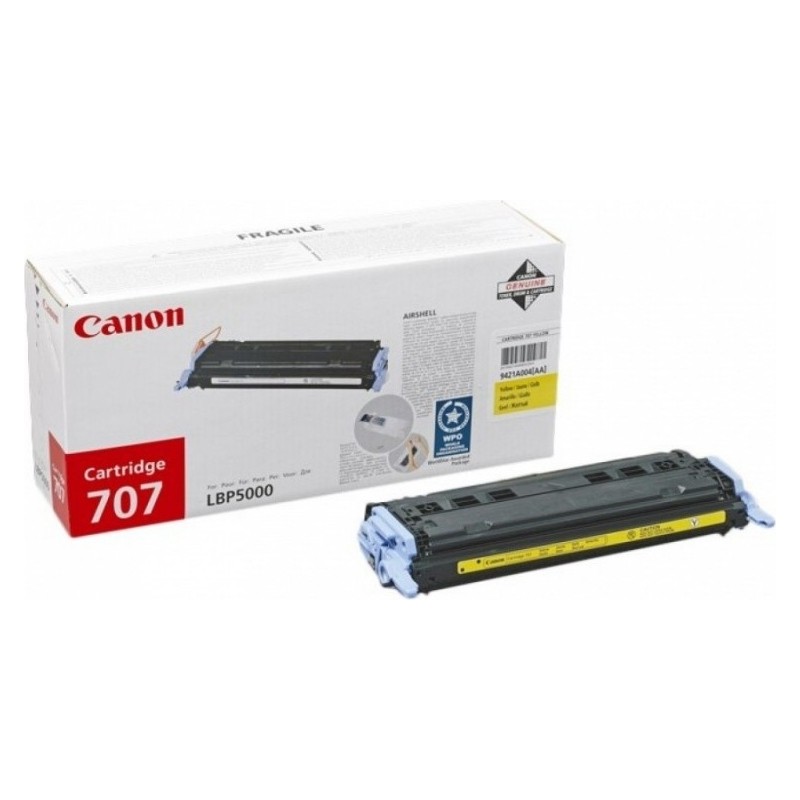 Toner Original Canon Yellow, CRG-707Y, pentru LBP 5000|LBP 5100, 2K, (timbru verde 1.2 lei) , "CR9421A004AA"
