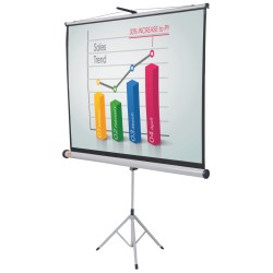 ECRAN proiectie  NOBO, manual, format 4 : 3, fixare trepied, 150 x 114 cm, "1902395"