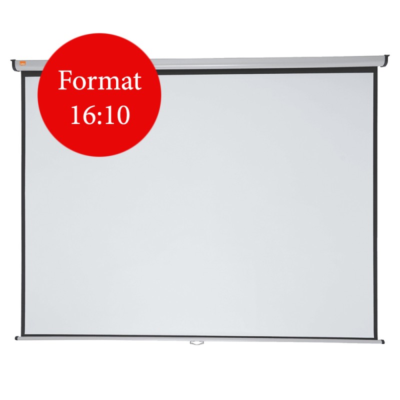 ECRAN proiectie  NOBO, manual, format 16 : 10, fixare perete | tavan, 150 x 104 cm, "1902391W"