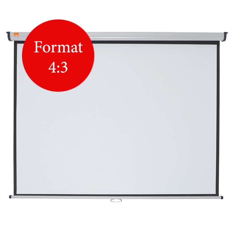 ECRAN proiectie  NOBO, manual, format 4 : 3, fixare perete | tavan, 175 x 132 cm, "1902392"