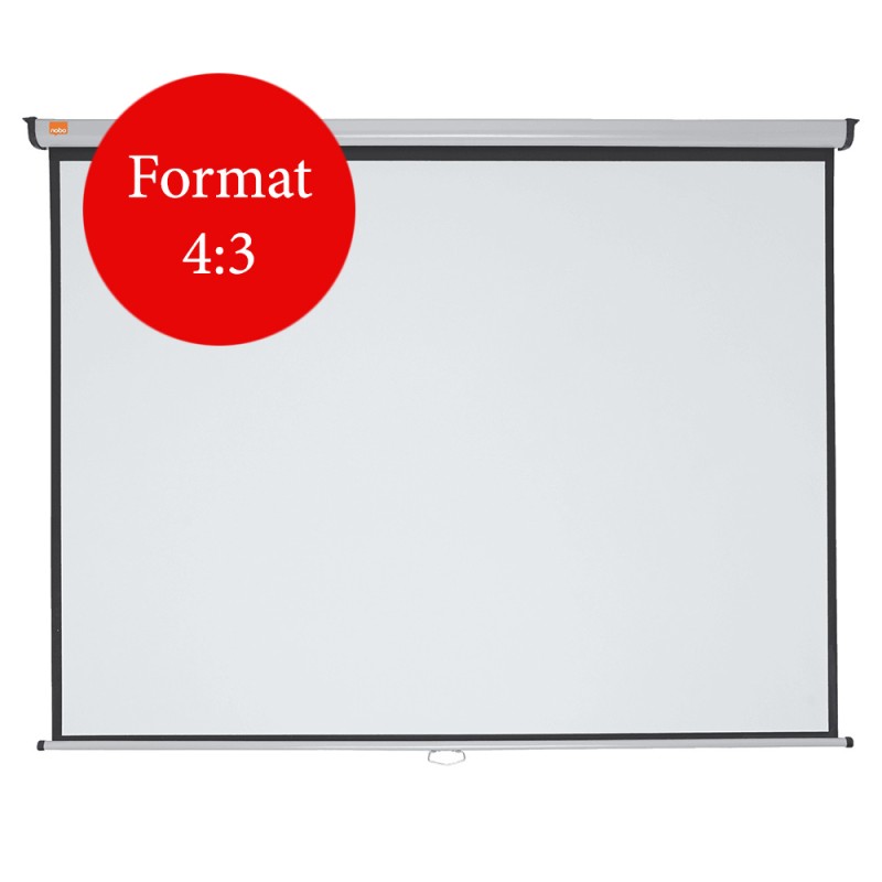 ECRAN proiectie  NOBO, manual, format 4 : 3, fixare perete | tavan, 200 x 150 cm, "1902393"