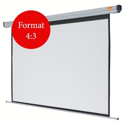 ECRAN proiectie  NOBO, electric, format 4 : 3, fixare perete | tavan, 144 x 108 cm, telecomanda, "1901970"