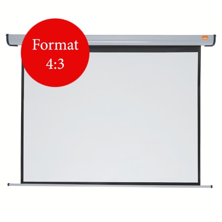 ECRAN proiectie  NOBO, electric, format 4 : 3, fixare perete | tavan, 160 x 120 cm, telecomanda, "1901971"