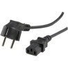CABLU alimentare GEMBIRD 3m, intrare Shucko, iesire C13, 10A, certificare VDE, bulk, black, "PC-186-VDE-3M" (timbru verde 0.8 le