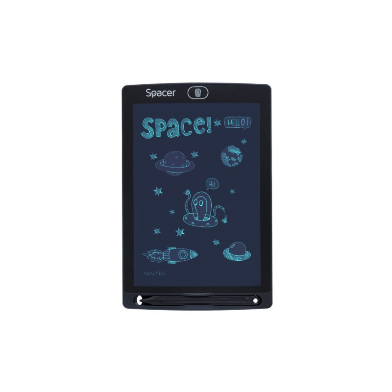 TABLETA LED SPACER pentru scris si desenat, interactiva, e-learning, 8.5 display, black, baterie CR1220 "SPTB-LED"   (timbru ver