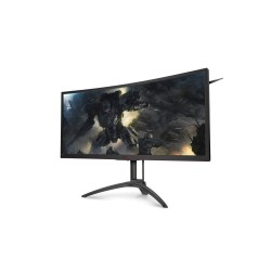 MONITOR AOC 35" gaming, MVA, UWQHD (3440 x 1440), Ultra Wide, curbat, 300 cd/mp, 4 ms, HDMI, DisplayPort, "AG352UCG6" (timbru ve
