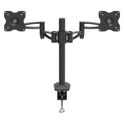 SUPORT de birou BARKAN, pt 2 TV/monitor plat, curbat, diag. max 27.1 inch, orizontala, verticala, inclinare, max 6 Kg x 2, "E642