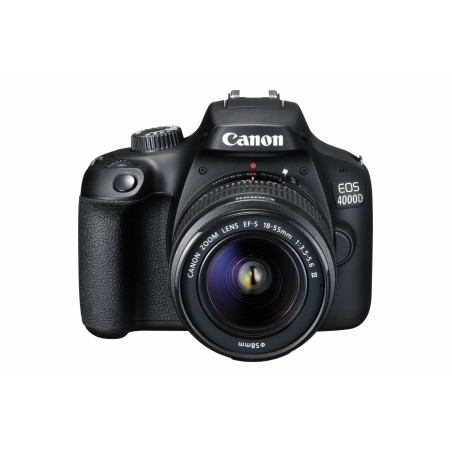 Camera foto CANON kit EOS-4000D+EF-S 18-55mm DCIII,18.7MP,2.7" TFT fixed DIGIC 4+,3 cadre/sec, ISO 100-6400,FullHD movies,30-1/4