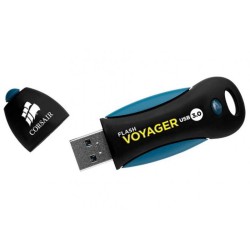 MEMORIE USB 3.0 CORSAIR 64 GB, cu capac, carcasa cauciuc, negru / albastru, "CMFVY3A-64GB" (timbru verde 0.03 lei)