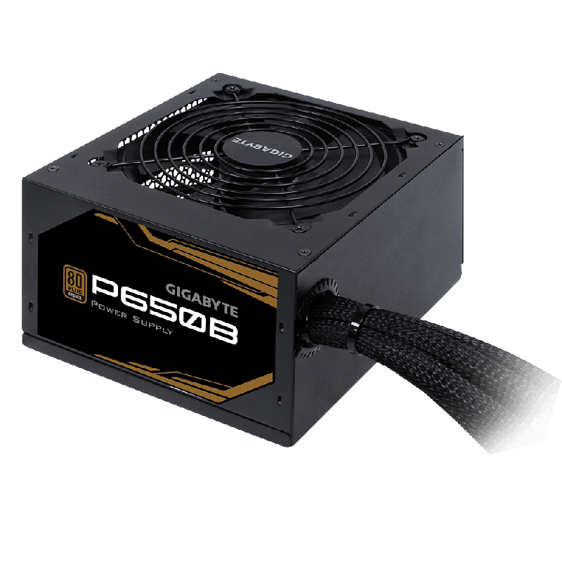 SURSA GIGABYTE P650B, 650 W, ATX 12V V2.31, fan 120 mm x 1, 80 Plus Bronze, "GP-P650B" (timbru verde 2 lei)