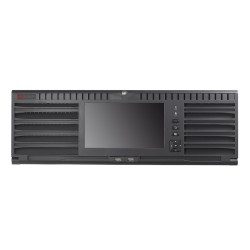 NVR HIKVISION, 128 canale, Rackabil,  capacitate max 8 TB de fiecare HDD, porturi HDMI | VGA | RCA | Retea RJ45 | USB 2.0 | USB 