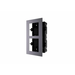 PANOU frontal HIKVISION pentru 2 module de videointerfon modular Hikvision DS-KD-ACF2, montare incastrata, aluminiu, doza de pla