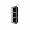 PANOU frontal HIKVISION pt 3 module videointerfon modular Hikvision DS-KD-ACF3, montare incastrata, aluminiu, doza de plastic in