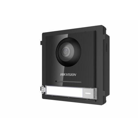 PANOU videointerfon modular de exterior Hikvision,1xbuton apelare,cam video wide angle 180grade Fish eye 2MP, permite conec pana