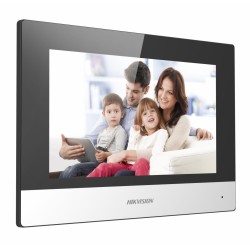 MONITOR videointerfon modular HIKVISION, ecran LCD 7" color cu touch screeen, rezolutie ecran 1024 x 600, Wi-Fi 802.11b/g/n, "DS