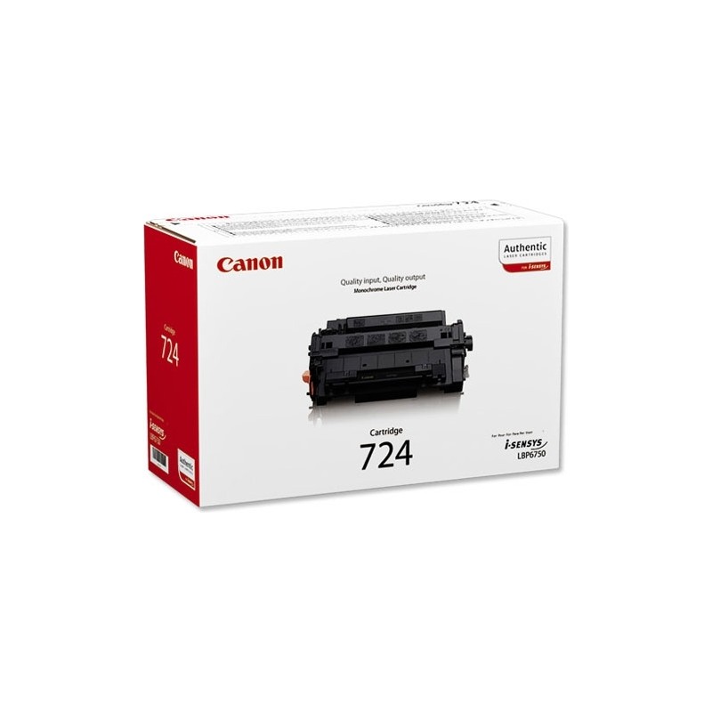 Toner Original Canon Black, CRG-724, pentru LBP-6750|LBP-6780|MF-512|MF-515, 6K, (timbru verde 1.2 lei) , "CR3481B002AA"