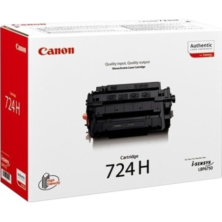 Toner Original Canon Black, CRG-724H, pentru LBP-6750|LBP-6780|MF-512|MF-515, 12.5K, (timbru verde 1.2 lei) , "CR3482B002AA"