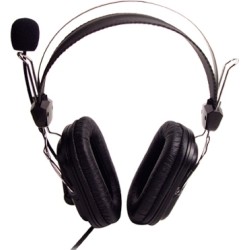 CASTI A4tech, "ComfortFIt", cu fir, standard, utilizare multimedia, microfon pe brat, conectare prin Jack 3.5 mm, negru, "HS-50"