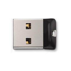 MEMORIE USB 2.0 SANDISK 16 GB, profil mic, carcasa metalic &amp; plastic, negru / argintiu, "SDCZ33-016G-G35" (timbru verde 0.03