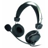 CASTI A4tech, "ComfortFIt", cu fir, standard, utilizare multimedia, microfon pe brat, conectare prin Jack 3.5 mm x 2, negru, "HS