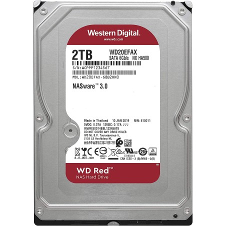 HDD WD 2 TB, Red, 5.400 rpm, buffer 256 MB, pt. NAS, "WD20EFAX"