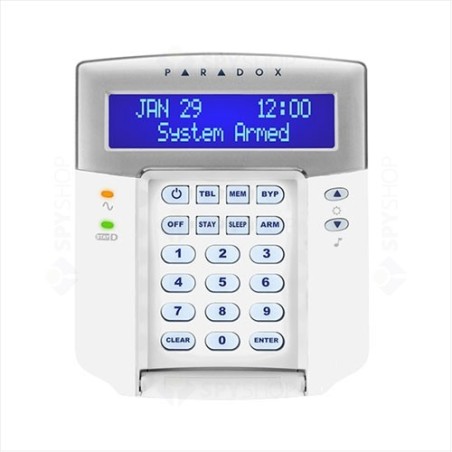 TASTATURA alarma Paradox, pe fir,LCD - 32 zone, compatibilitate: SP, MG Stay D;2 partitii;actualizare firmware local,utilizand 3