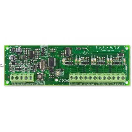 MODUL extensie Paradox, 8 zone cablate + 1xPGM "ZX8" (timbru verde 0.18 lei)