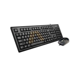 Kit TASTATURA si Mouse A4TECH, "KRS-85+OP-720", cu fir, 104 taste format standard, mouse 1000dpi, 3/1 butoane, negru, "KRS-8572-