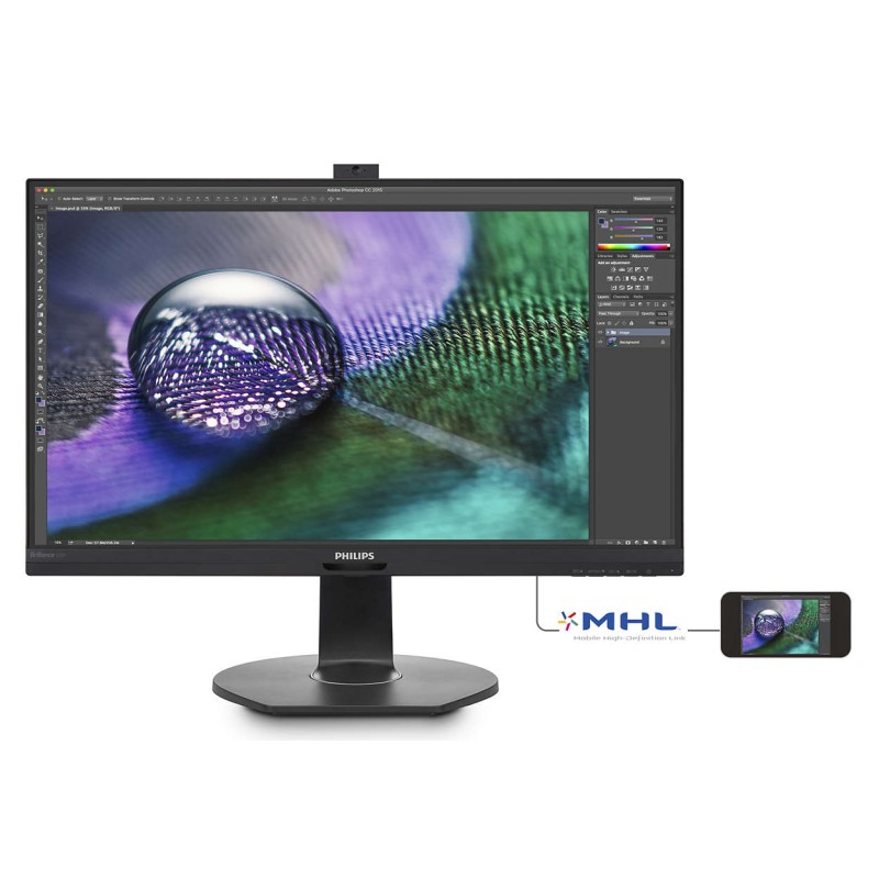 MONITOR PHILIPS 27", grafica, IPS, 4K UHD (3840 x 2160), Wide, 350 cd/mp, 5 ms, VGA, DVI, HDMI, DisplayPort, "272P7VPTKEB/00" (t