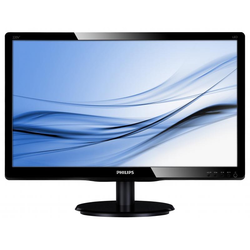 MONITOR PHILIPS 22", home, office, TN, WSXGA+ (1680 x 1050), Wide, 250 cd/mp, 5 ms, VGA, DVI, "220V4LSB/00" (timbru verde 7 lei)
