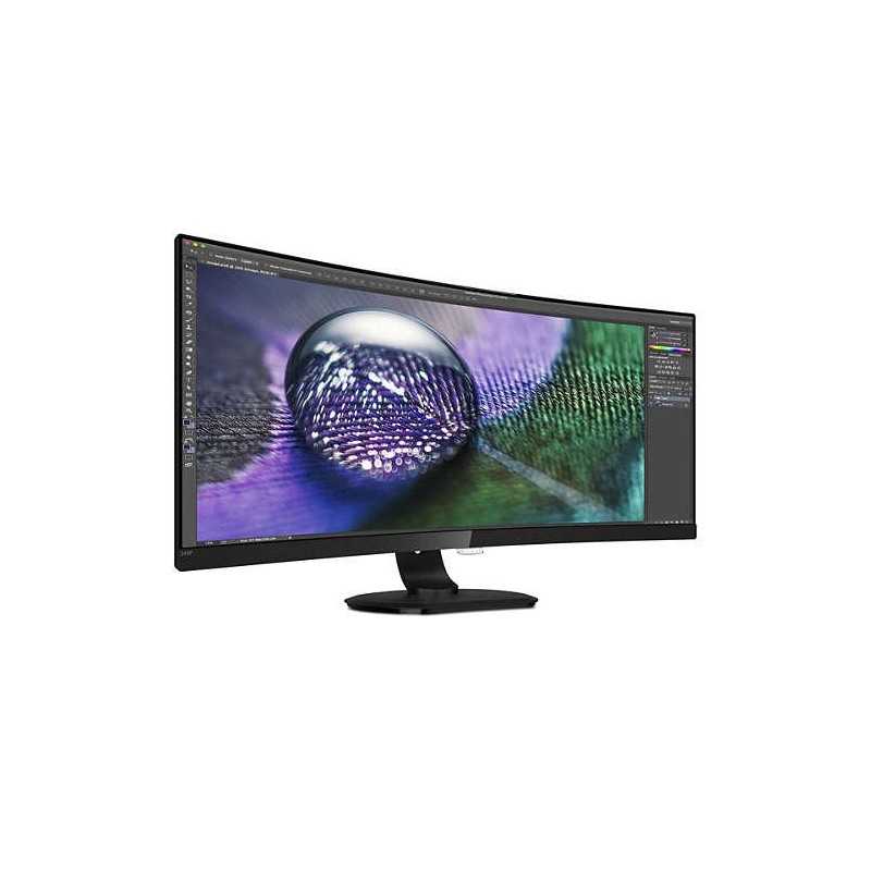 MONITOR PHILIPS 34", grafica, VA, UWQHD (3440 x 1440), Ultra Wide, curbat, 300 cd/mp, 4 ms, HDMI, DisplayPort, "349P7FUBEB/00" (