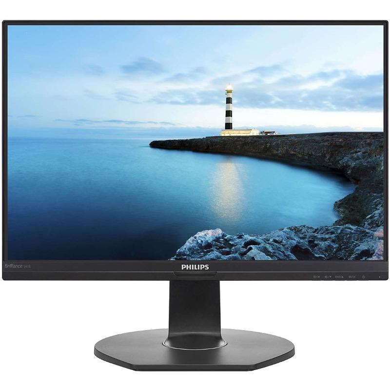 MONITOR PHILIPS 23.8", home, office, IPS, Full HD (1920 x 1080), Wide, 250 cd/mp, 5 ms, VGA, HDMI, DisplayPort x 2, "241B7QUPBEB