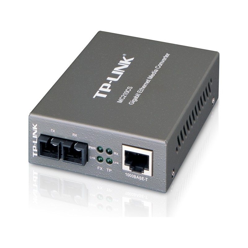MEDIA CONVERTOR TP-LINK RJ45 1000M la fibra SC single-mode 1000M, Full-duplex, pana la 15Km, montabil in sasiu "MC210CS"
