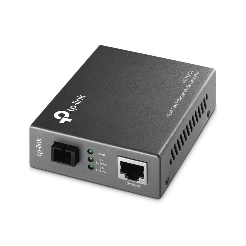 MEDIA CONVERTOR TP-LINK RJ45 10/100M la fibra SC single-mode 100M, Full-duplex, Tx:1310nm, Rx:1550nm,  pana la 20Km, montabil in