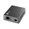 MEDIA CONVERTOR TP-LINK RJ45 10/100M la fibra SC single-mode 100M, Full-duplex, Tx:1310nm, Rx:1550nm,  pana la 20Km, montabil in