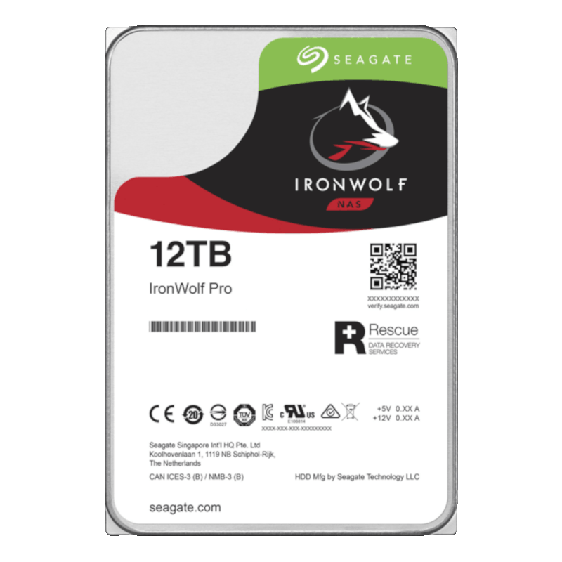 HDD SEAGATE 12 TB, IronWolf Pro, 7.200 rpm, buffer 256 MB, pt. NAS, "ST12000NE0008"