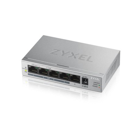SWITCH PoE ZYXEL, "GS1005-HP"port Gigabit x 5, unmanaged, nerackabil, carcasa metalica, "GS1005HP-EU0101F" (timbru verde 2 lei)