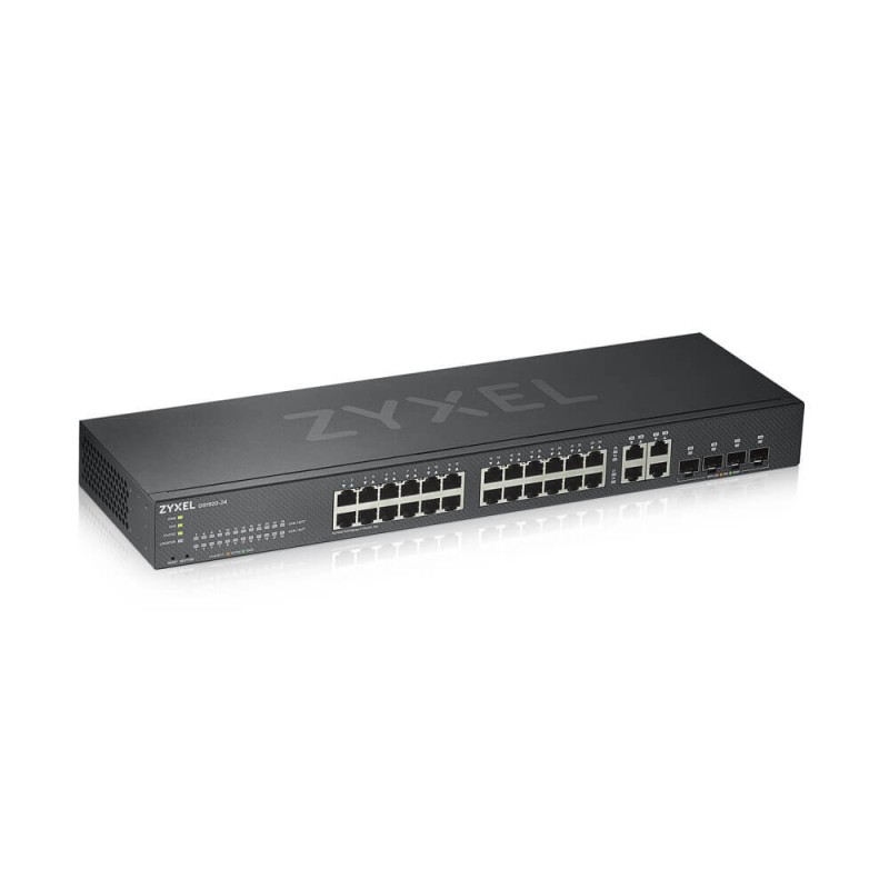 SWITCH ZYXEL, GS1920-24v2, porturi Gigabit x 24, SFP x 4, managed, rackabil, carcasa metalica, "GS1920-24V2-EU0101" (timbru verd