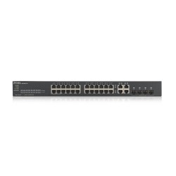 SWITCH ZYXEL, GS1920-24v2, porturi Gigabit x 24, SFP x 4, managed, rackabil, carcasa metalica, "GS1920-24V2-EU0101" (timbru verd