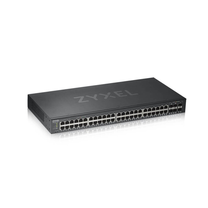 SWITCH ZYXEL,  GS1920-48v2, porturi Gigabit x 48, SFP x 4, managed, rackabil, carcasa metalica, "GS1920-48V2-EU0101" (timbru ver