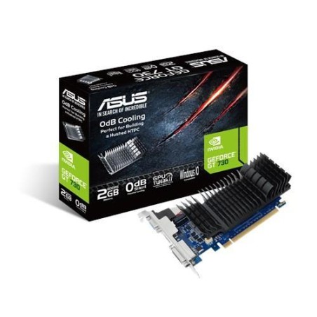 PLACA VIDEO ASUS NVIDIA GeForce GT 730, 2 GB, 64 bit, PCIE 2.0 16x, Memory clock 5010 MHz, GPU clock 902 MHz, 2560x1600, Cooling