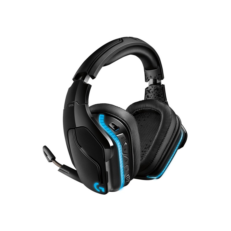 CASTI Logitech, "G935", wireless, cu fir, gaming, utilizare multimedia, microfon pe brat, conectare prin 2.4 GHz (WiFi), Jack 3.