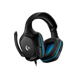 CASTI Logitech, "G432", cu fir, gaming, utilizare multimedia, microfon pe brat, conectare prin Jack 3.5 mm, USB 2.0, negru, "981
