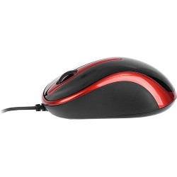 MOUSE A4tech, "N 350", PC sau NB, cu fir, USB, optic, 1000 dpi, butoane/scroll 3/1, , negru / rosu, "N-350-2" (timbru verde 0.18