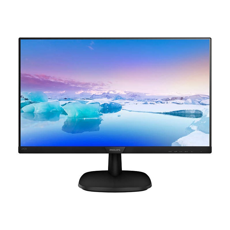 MONITOR PHILIPS 23.8", home, office, IPS, Full HD (1920 x 1080), Wide, 250 cd/mp, 5 ms, VGA, DVI, HDMI, "243V7QDAB/00" (timbru v