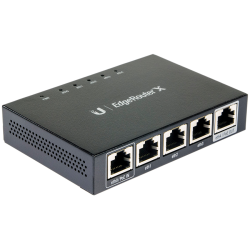 ROUTER Ubiquiti EdgeRouter X 5, wired, port LAN 10/100/1000 x 4, port WAN 10/100/1000 x 1, "ER-X-EU" (timbru verde 0.8 lei)