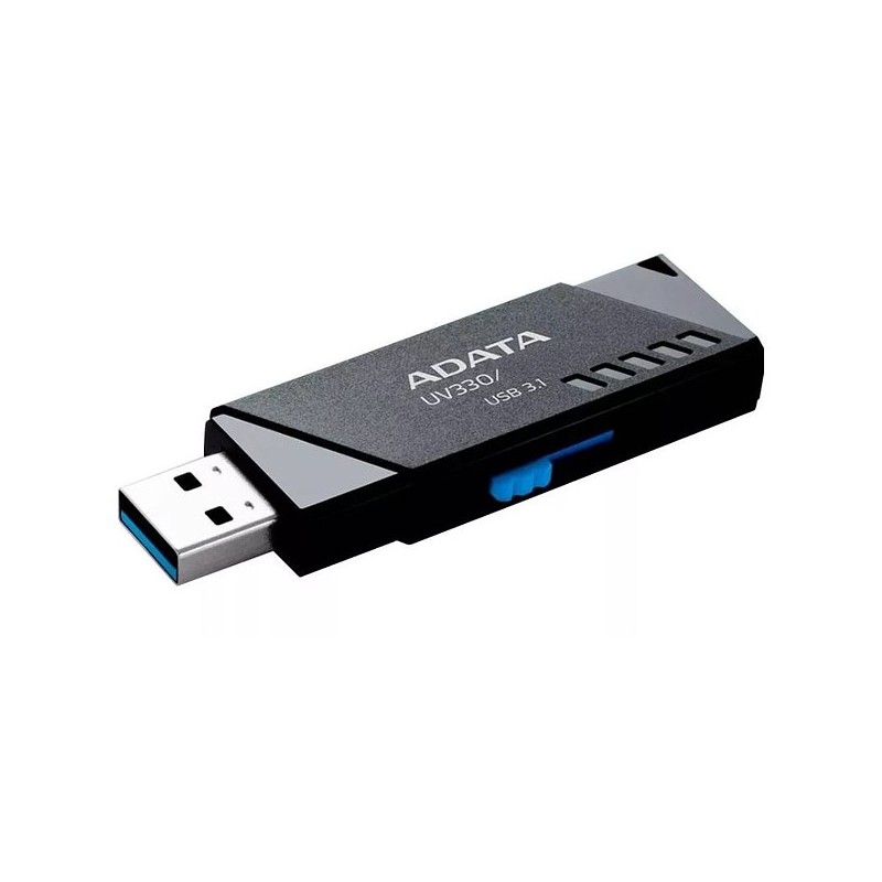 MEMORIE USB 3.2 ADATA 16 GB, retractabila, carcasa plastic, negru, "AUV330-16G-RBK" (timbru verde 0.03 lei)
