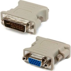 ADAPTOR video GEMBIRD, DVI-I DL (T) la VGA (M), alb, "A-DVI-VGA" (timbru verde 0.08 lei)
